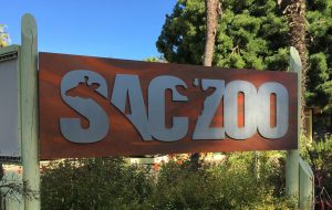 Sacramento Zoo monument sign
