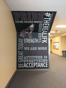 custom school wall mural